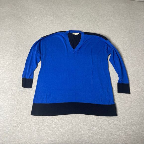 Michael Kors Women’s Amalfi Color Block V-neck Pullover Sweater - Picture 5 of 8